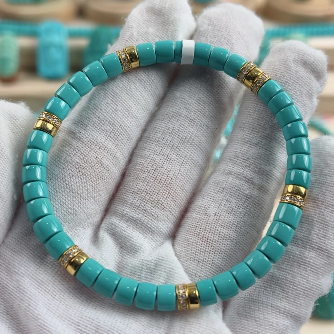 18K金镶嵌绿松石配饰