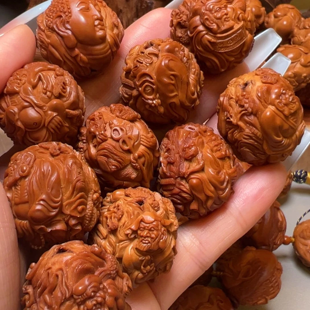 橄榄核手串满工十八罗汉