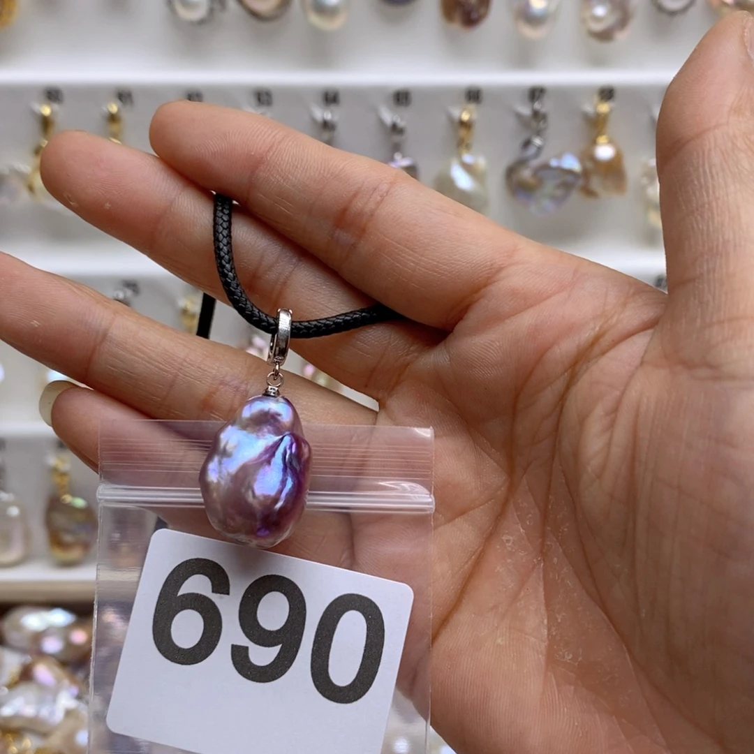 淡水珍珠颈饰银S925镶嵌690