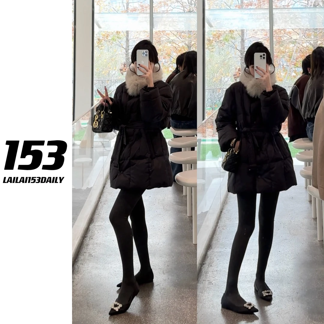 【153的日常】娇贵毛领羽绒服时尚百搭保暖秋冬加厚连帽25DW0719