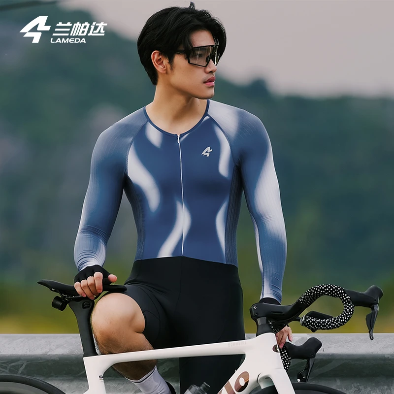 兰帕达 新款春夏季专业连体骑行服 竞技贴身薄男款山地自行车炫驰