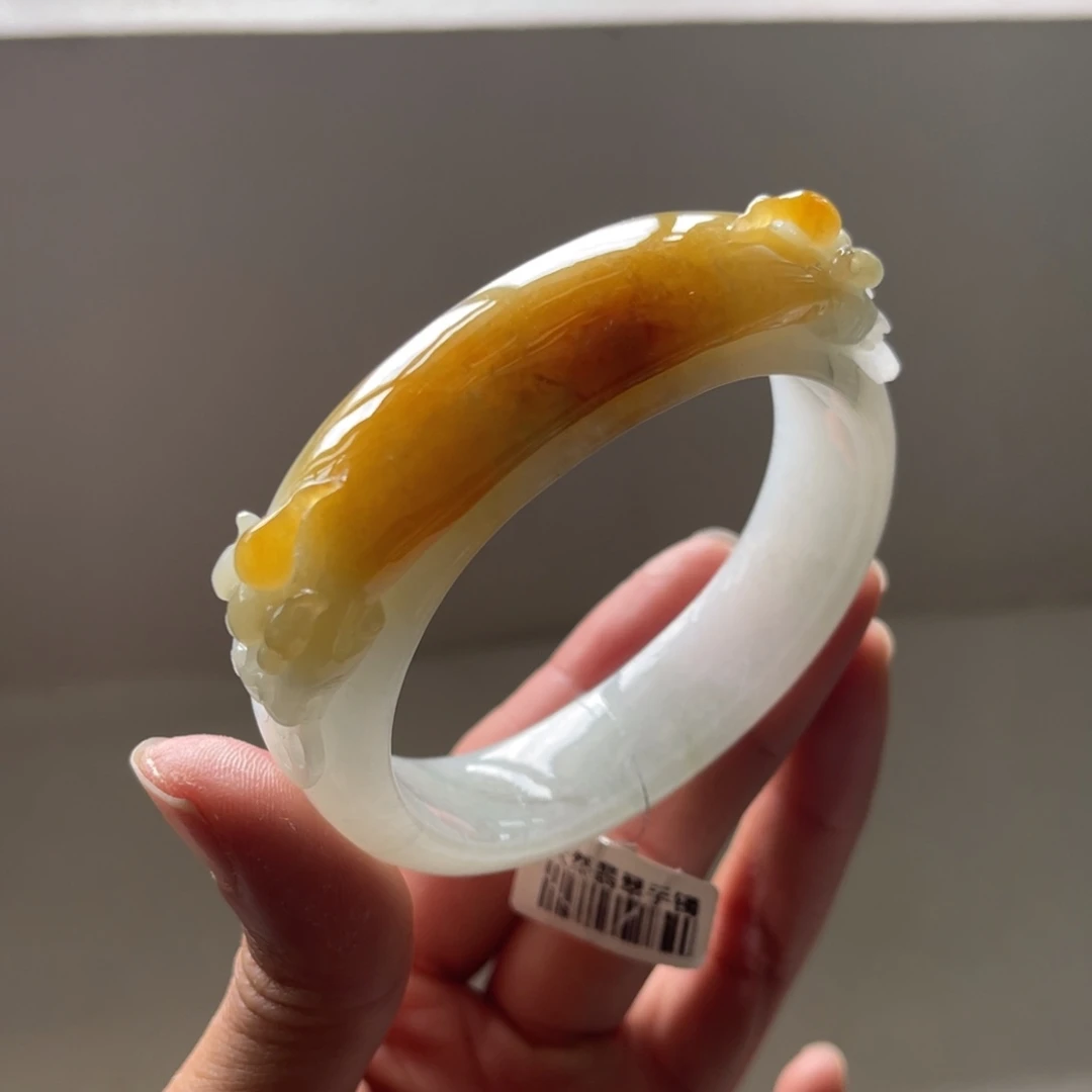 翡翠未镶嵌手镯59圈贵妃镯三天鉴赏期