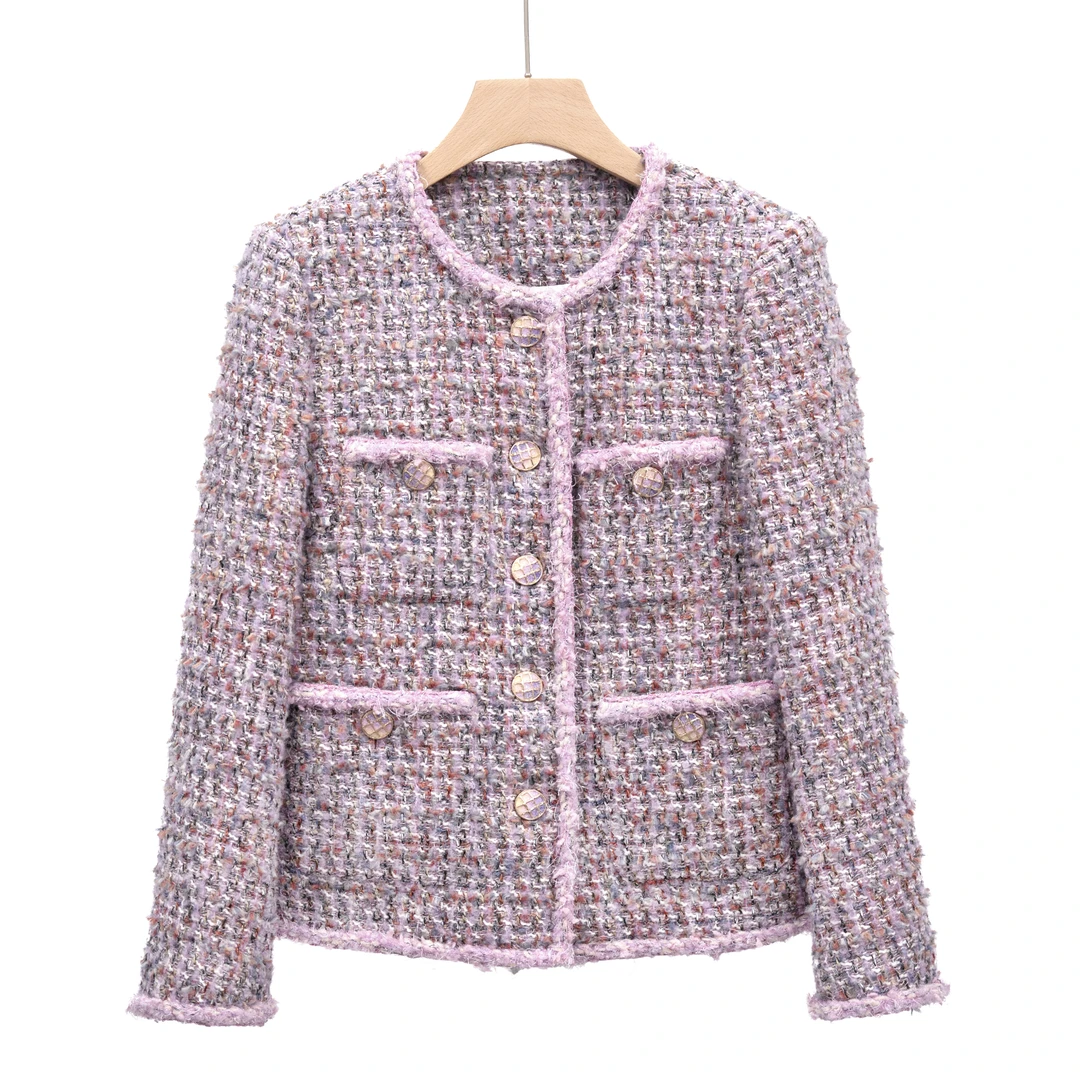 杭州超哥【仙紫鹅绒】2024新款小香风鹅绒服CO83654