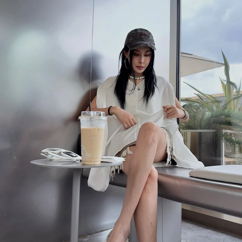 1ndwell V领无袖极简箱型背心