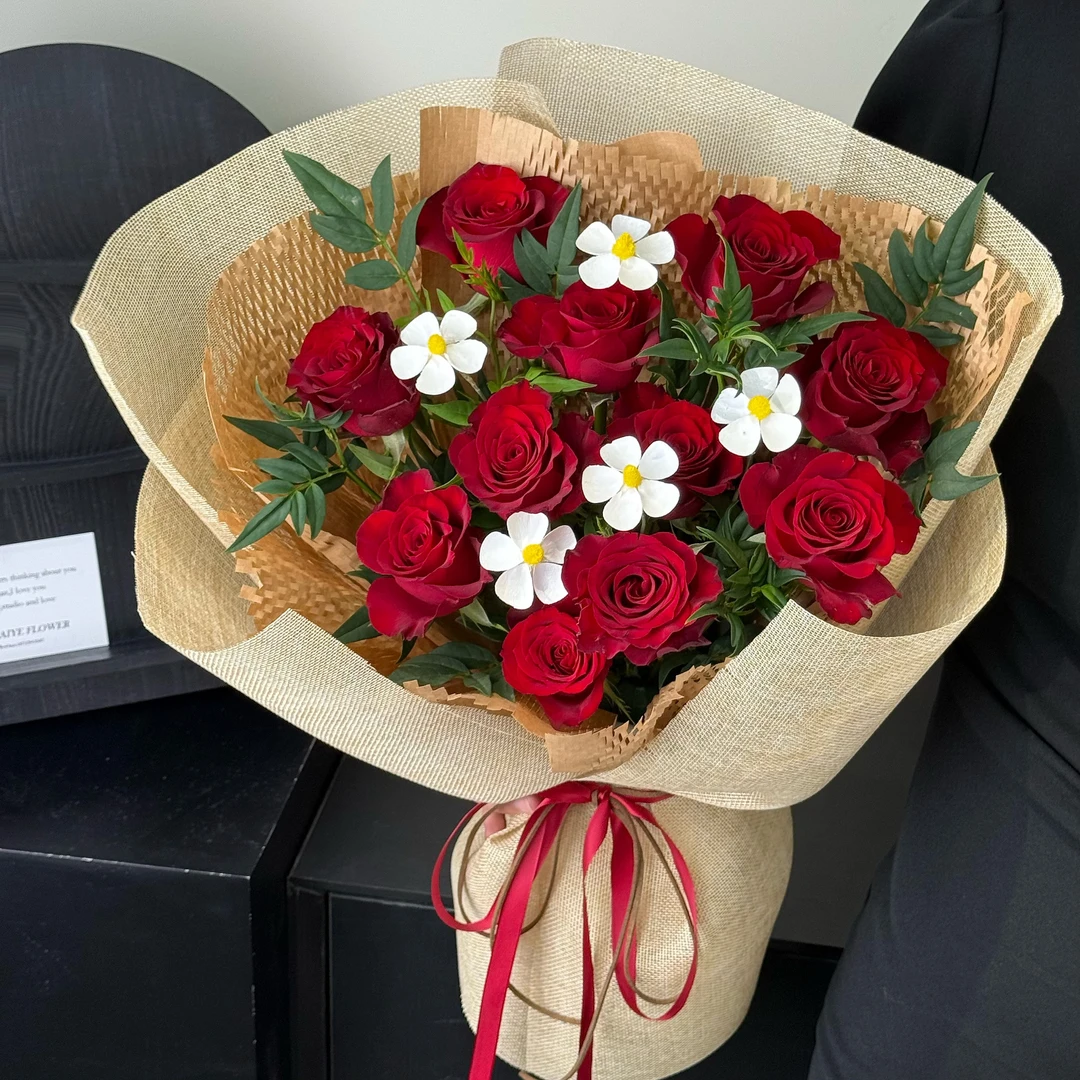 【见花则喜】11枝红玫瑰花束鲜花小时达送女朋友爱人闺蜜老婆生日礼物同城配送到家