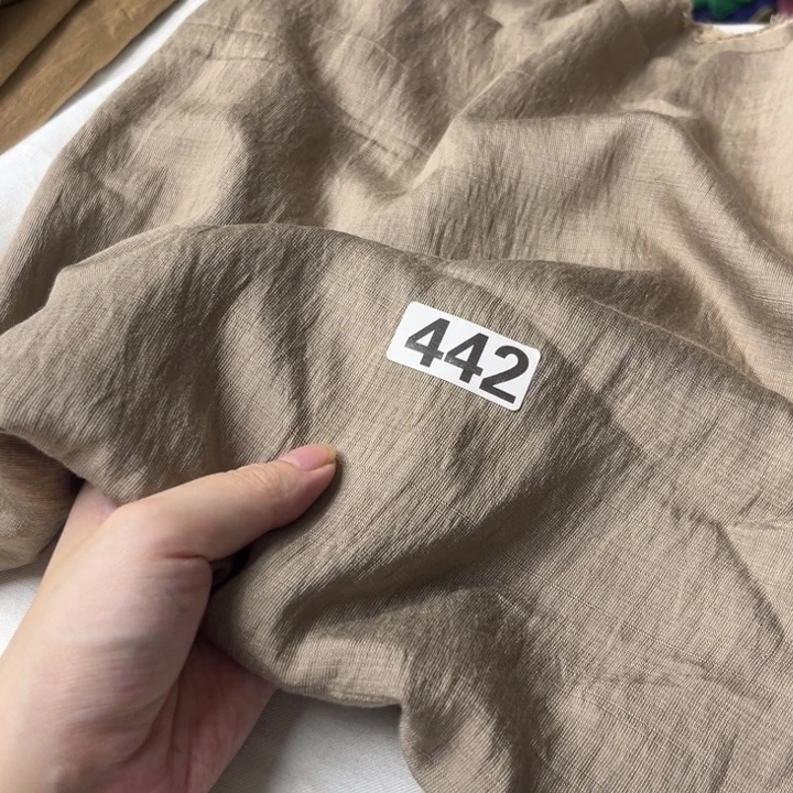 棉混纺442。浅灰咖1米
