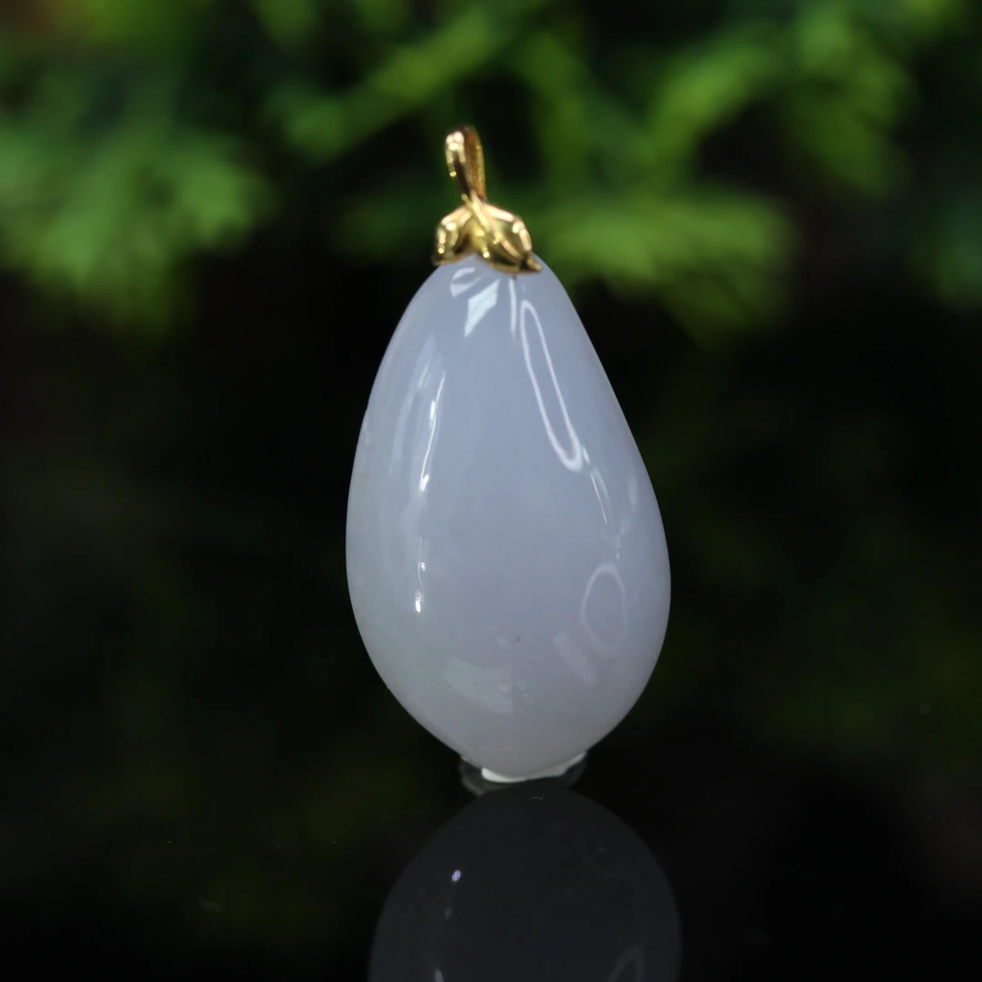 20天然缅甸翡翠A货18K金镶福气盈门福瓜吊坠/1228105/拍卖