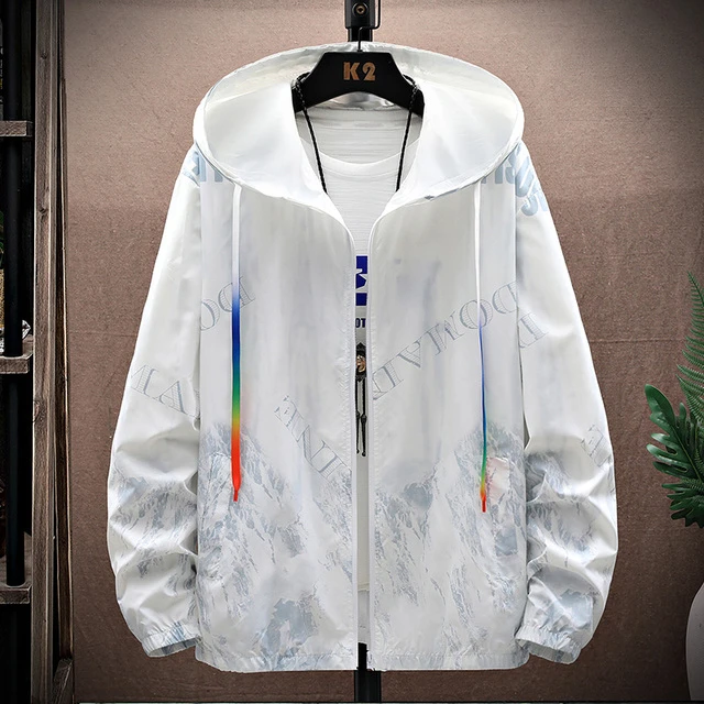 夏季薄款防晒衣服男孩青少年初高中学生潮流透气空调外套大童夹克