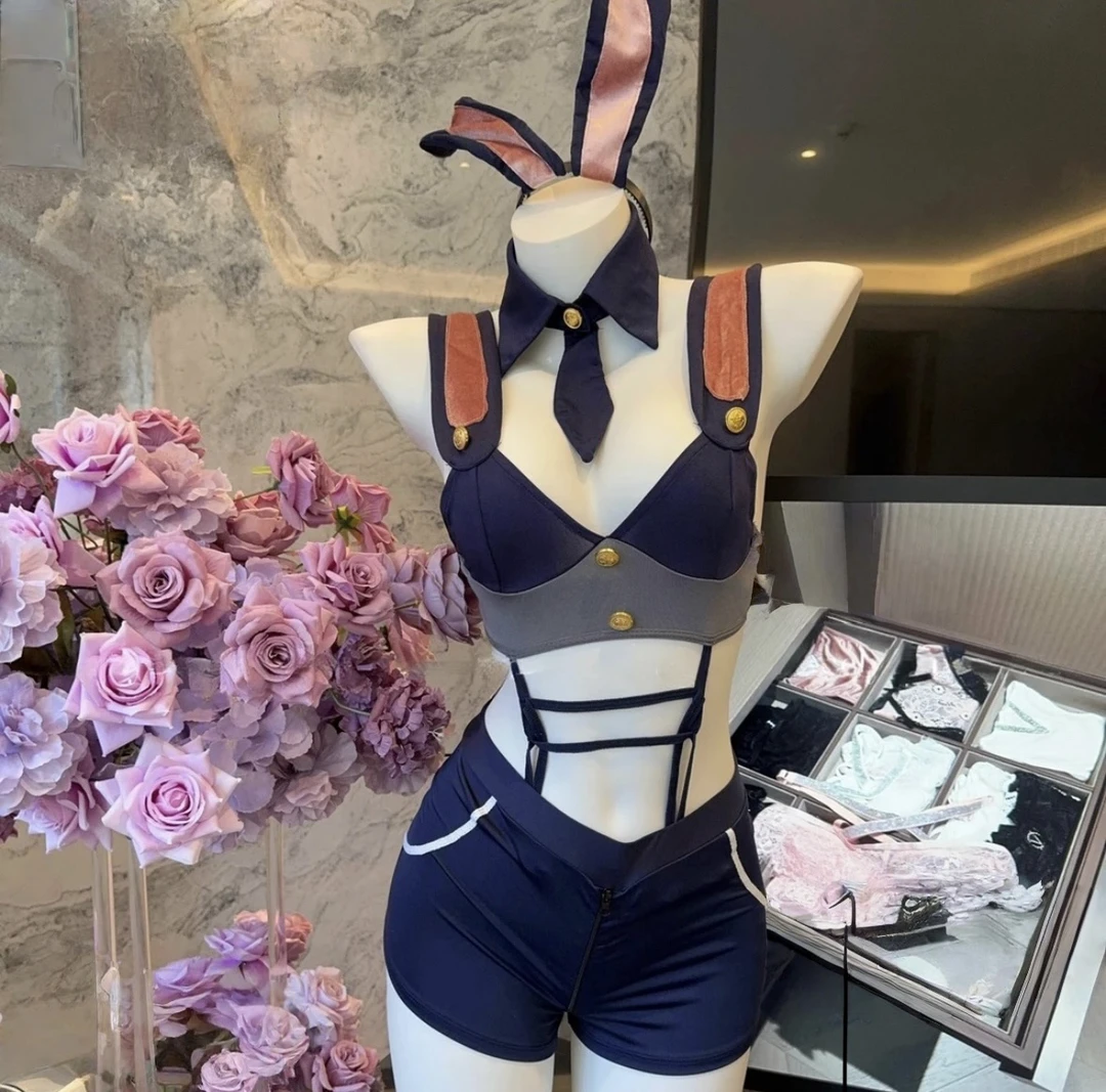 贝美 兔子警官*大码*巡查官性感cos服夜店万圣节二次元套装