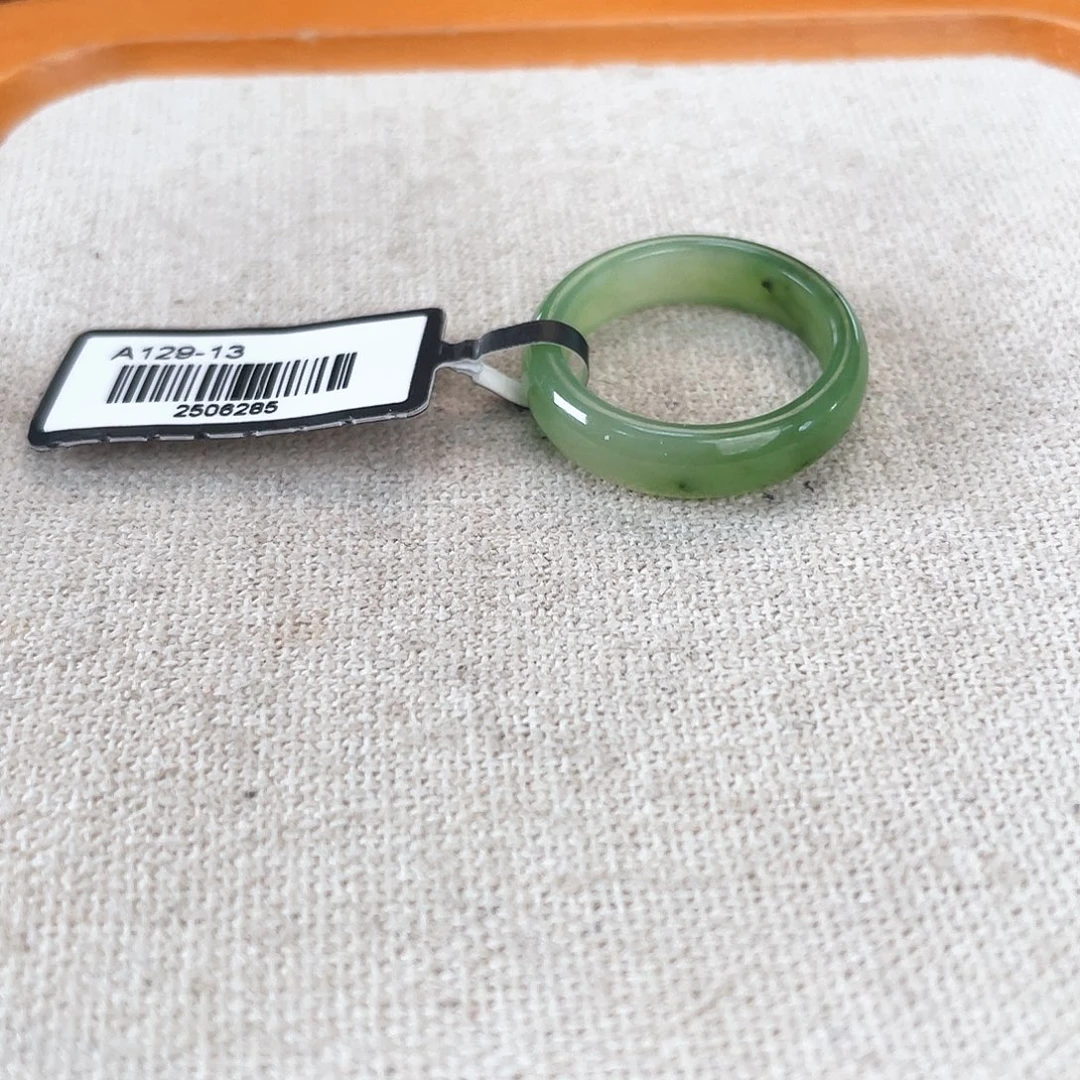 和田玉（糖玉）未镶嵌戒指Y4乌兰海细条16.8不退换