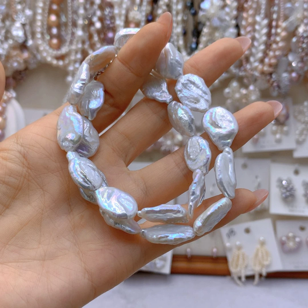 银S925镶嵌淡水珍珠耳饰