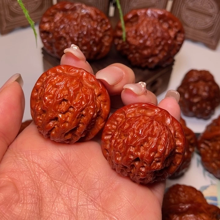 吊坠文玩核桃精品血麒麟35尺