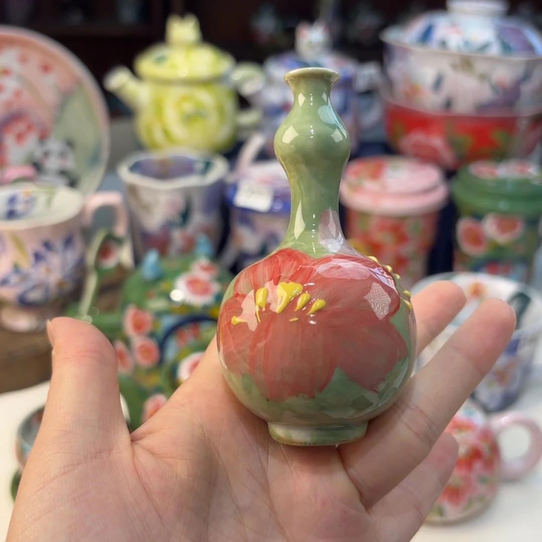 瓷片景德镇手绘高温釉下彩陶瓷茶具