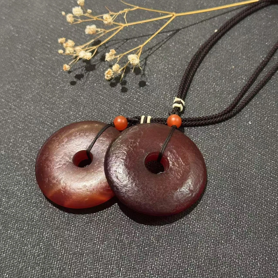 【菲】玛瑙平安扣吊坠多样性发其一@k