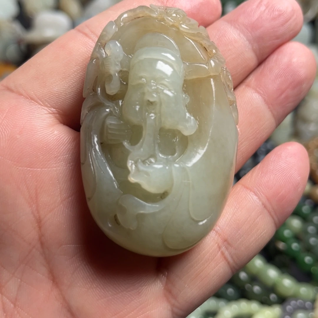 和田玉（青白玉）未镶嵌吊坠(不含链)