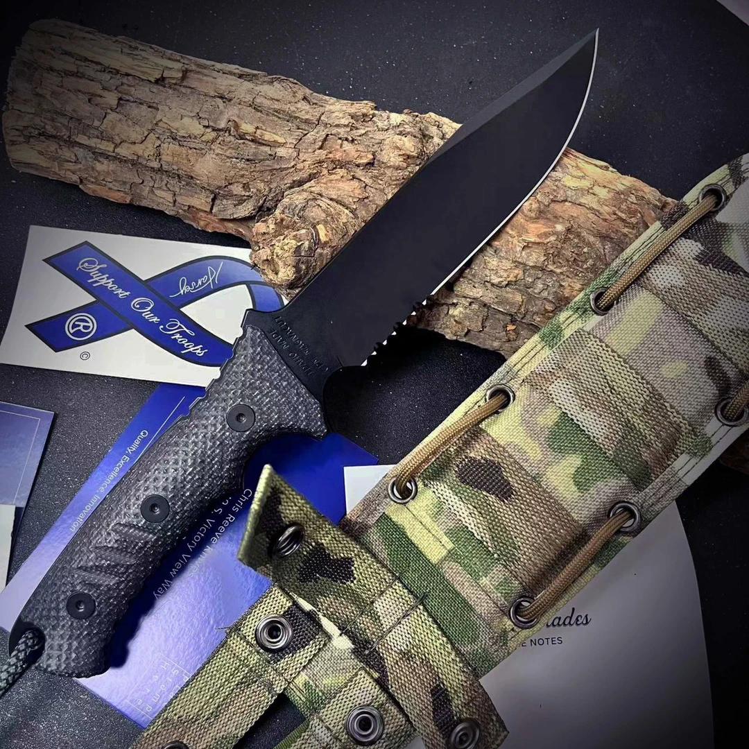 【绿扁帽】cpm-3v 超韧性一体龙骨 亚麻纤维柄 户外 露营 便携工具