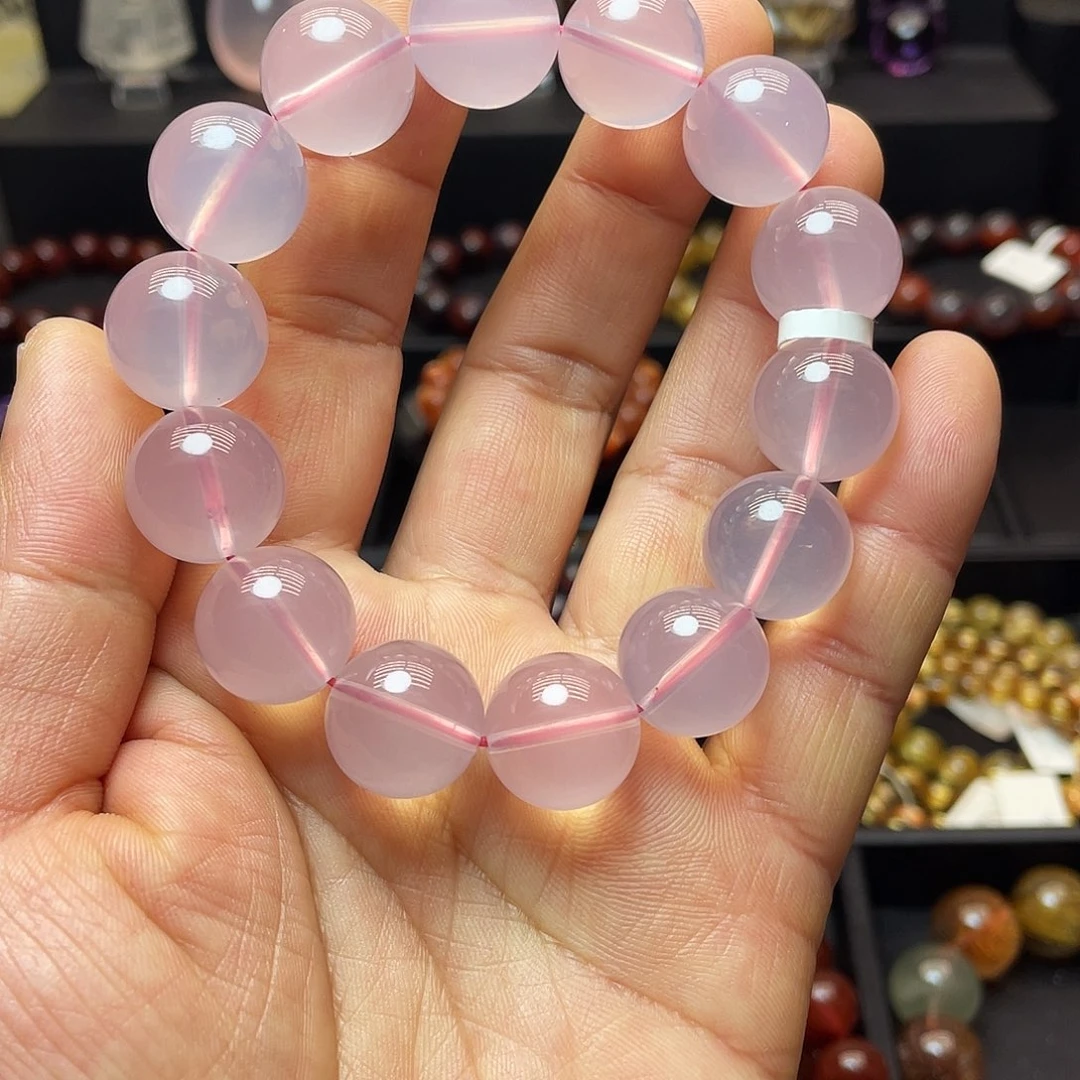 水晶手链未镶嵌粉水晶手链