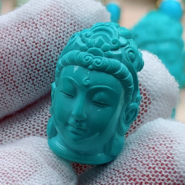 绿松石未镶嵌观音