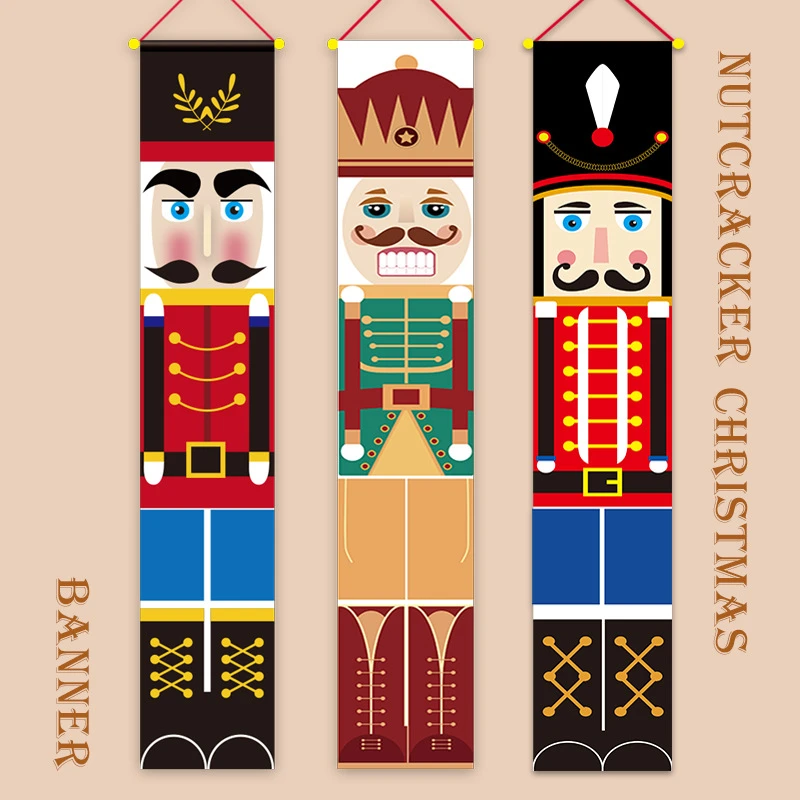 热销胡桃人胡桃兵门帘挂布骑士士兵商场门店场景布置装饰品