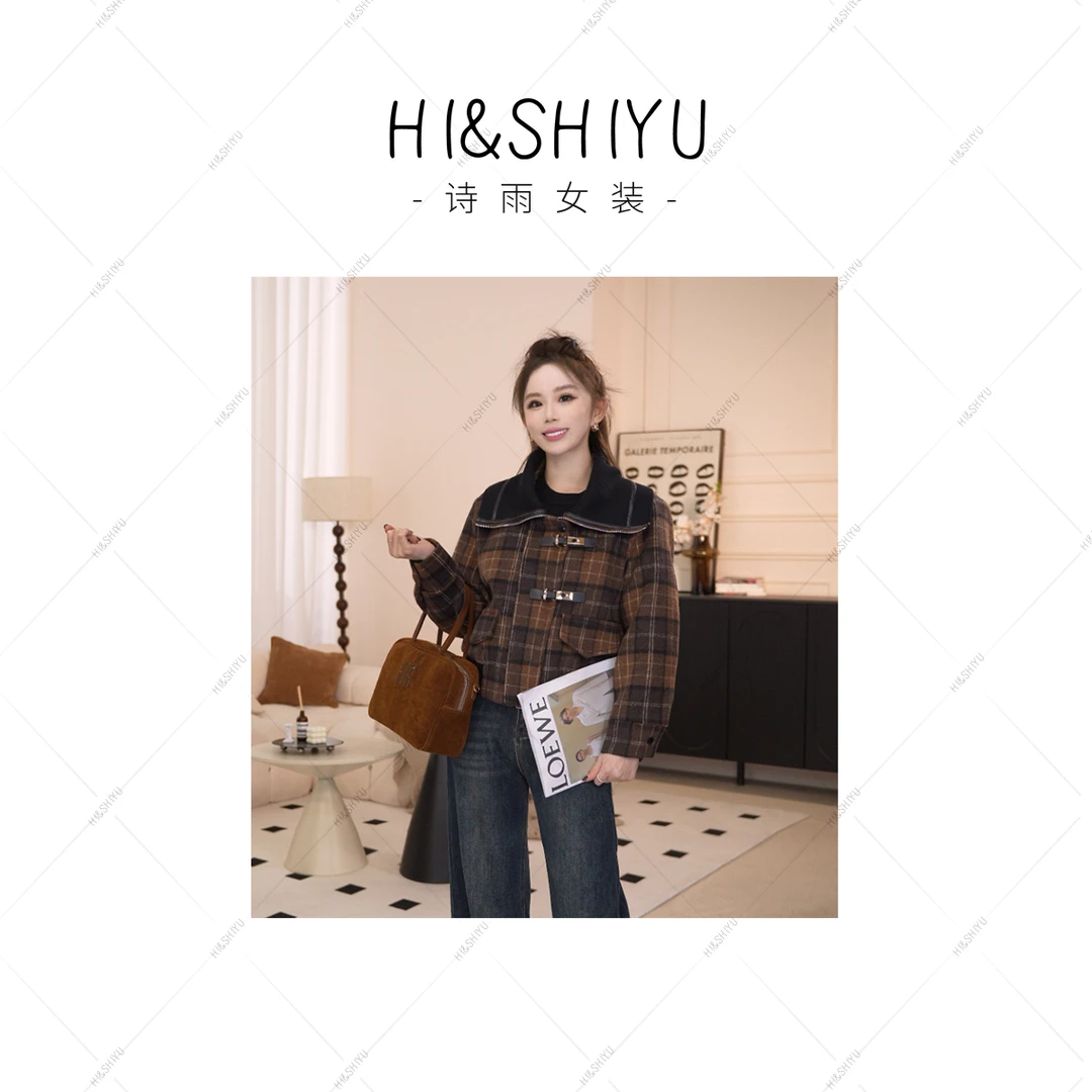 HISHIYU【布鲁斯】秋冬新款拼接外套