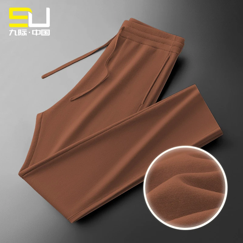 秋冬抗起球16针85支纱线100羊毛针织休闲裤精仿直筒收腰纯羊毛裤