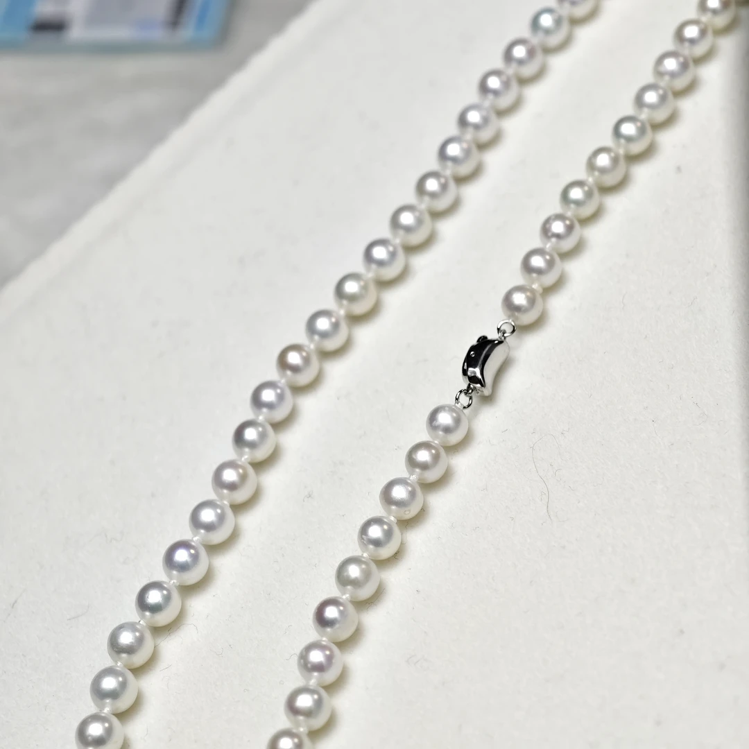 【喜姐甄选】“小青粉”赛天女天然淡水有核珍珠项链 青粉特调款