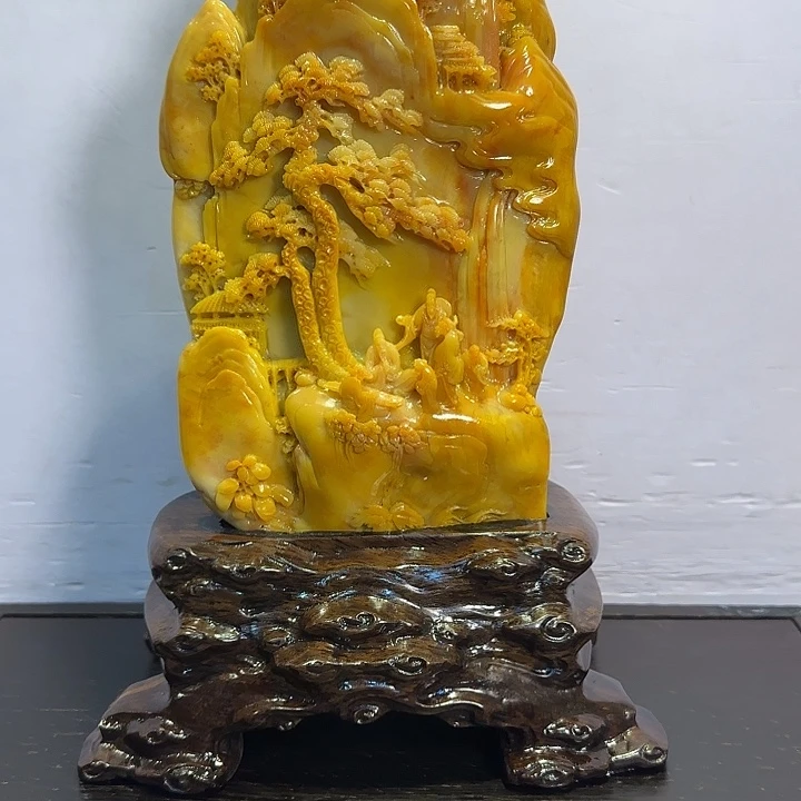 清***月寿山石昌化田黄摆件精品
