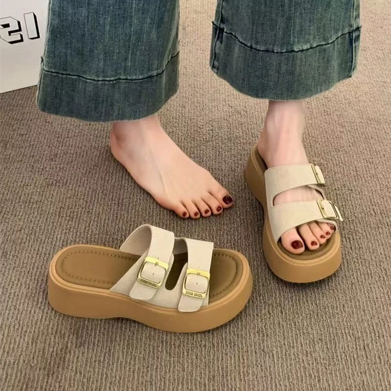 夏休闲款法式拖鞋女新款配裙子仙女风拖鞋877-2