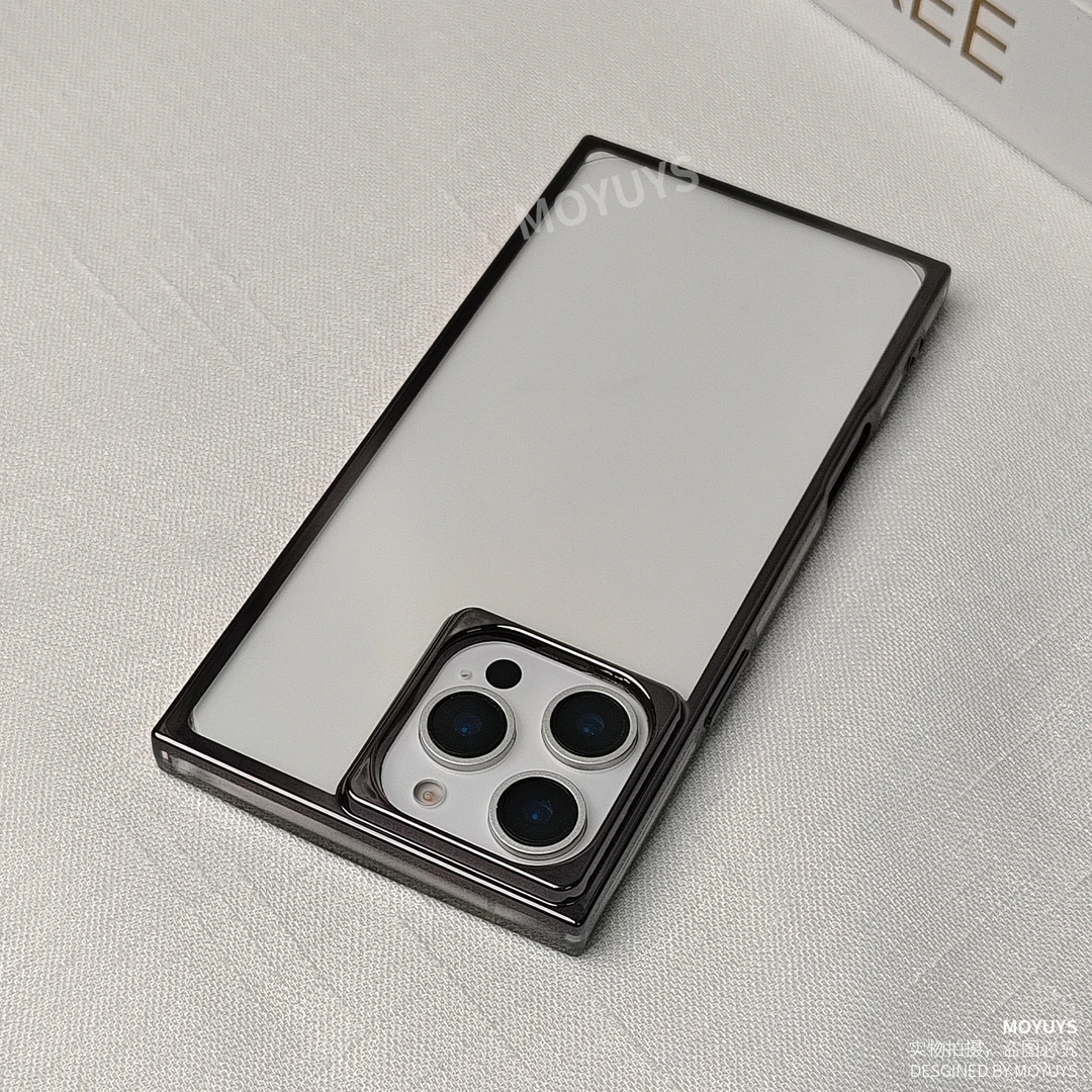 适用iPhone苹果17手机壳16半透明15电镀14极简13时尚12小众promax
