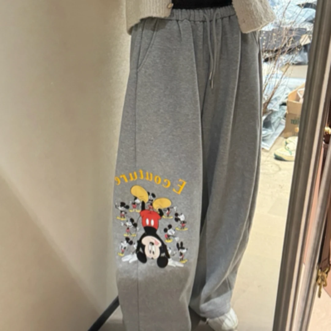 JiuMi Studio卡通加绒卫裤