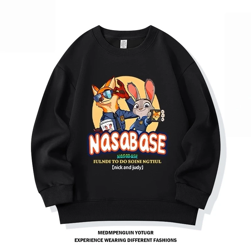 疯狂动物城春秋中大童卫衣圆领套头打底衫上衣休闲宽松长袖男女童