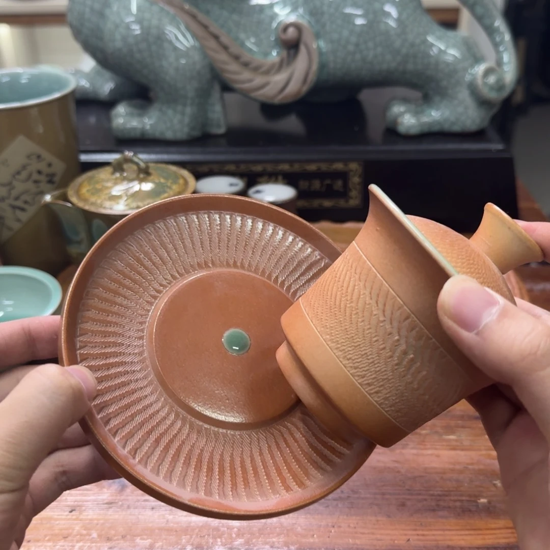 龙泉青瓷茶具微瑕9811