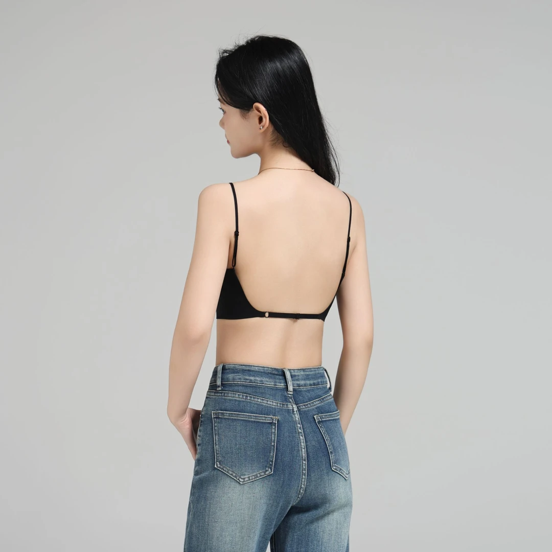 【纯情芙蓉】小胸聚拢性感U背乳胶无钢圈收副乳果冻交叉女内衣5335