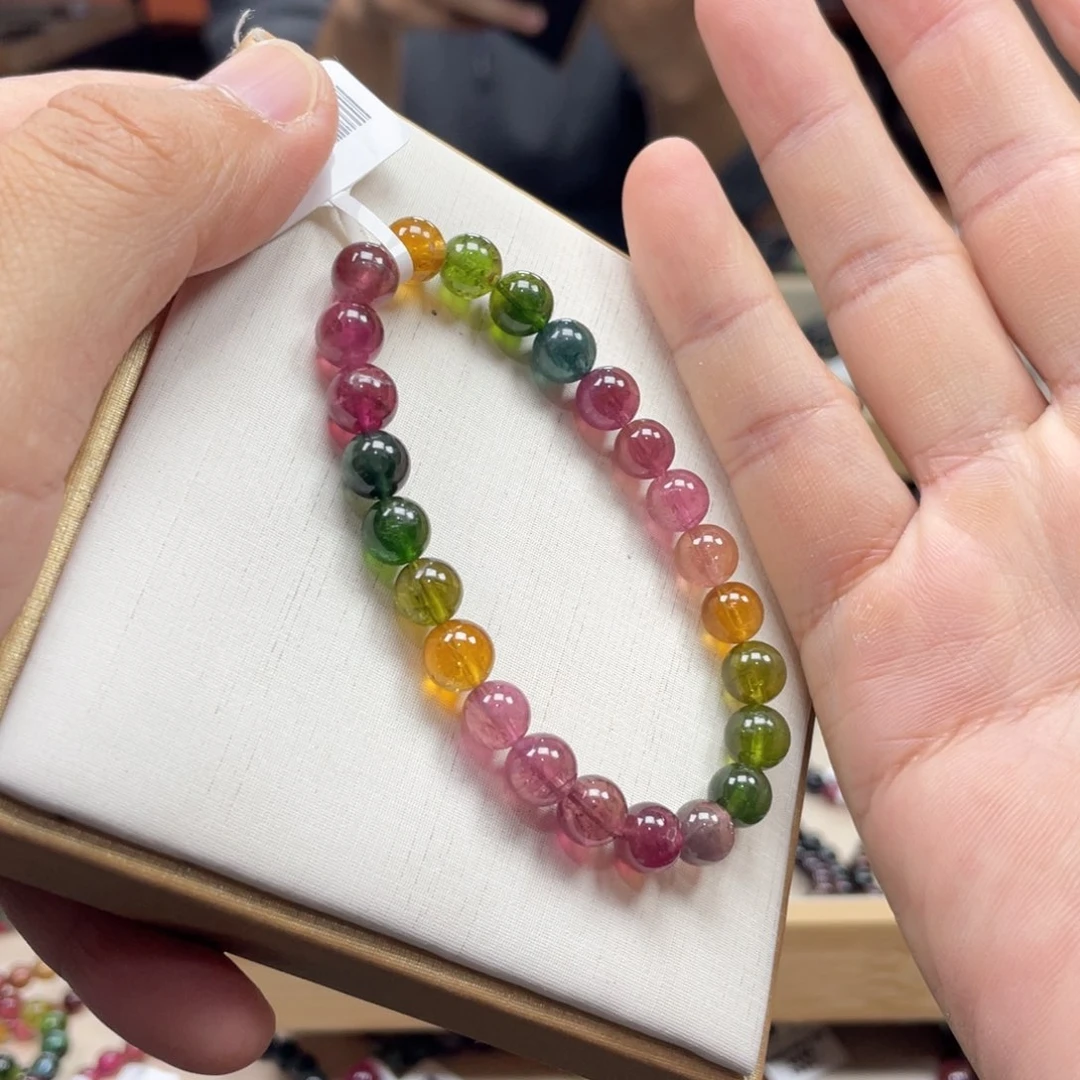 手串碧玺未镶嵌7.5mmmmmmm