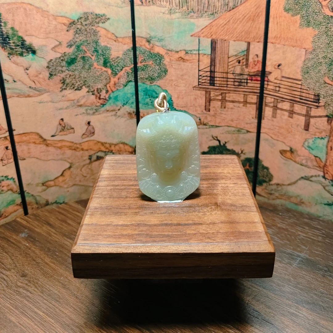F和田玉佛首吊坠0396