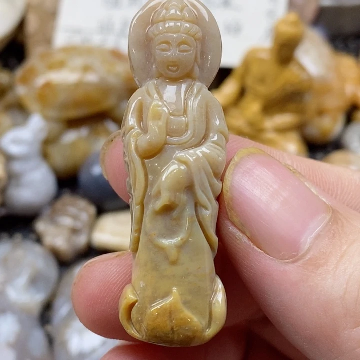 颈饰未镶嵌硅化珊瑚（珊瑚玉）