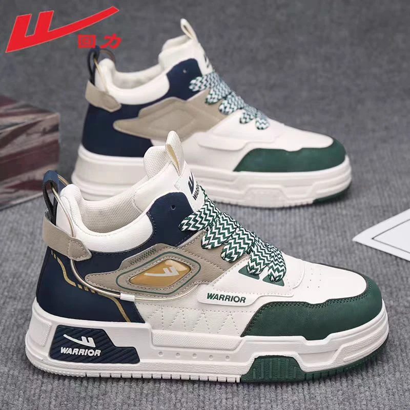 Warrior/回力男板鞋2025年新款增高运动男鞋休闲高帮鞋593