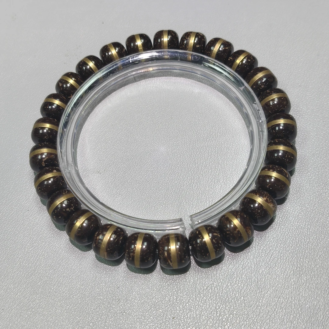 M533 原生态椰蒂金腰带卡0.9老型珠单圈手串