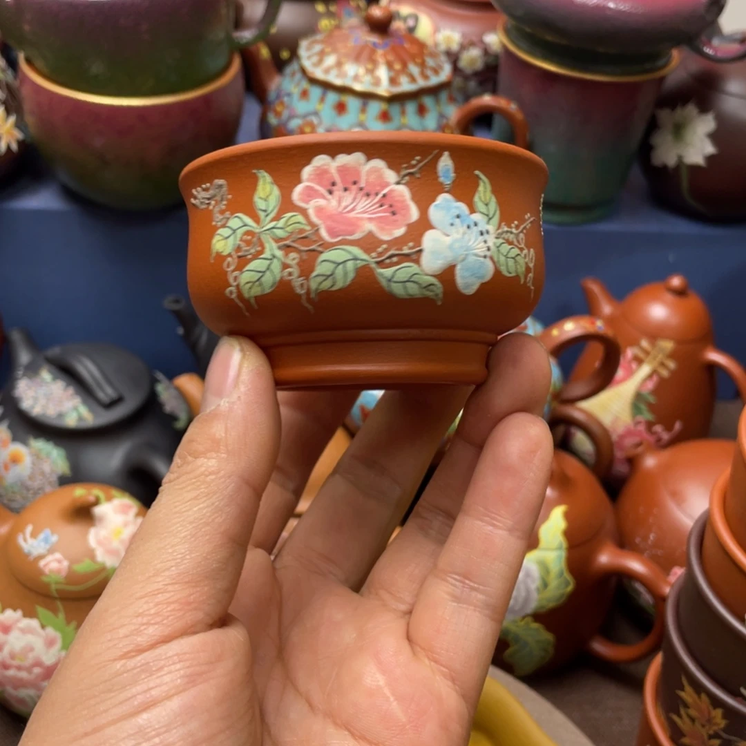 红泥茶杯紫砂主人杯100cc