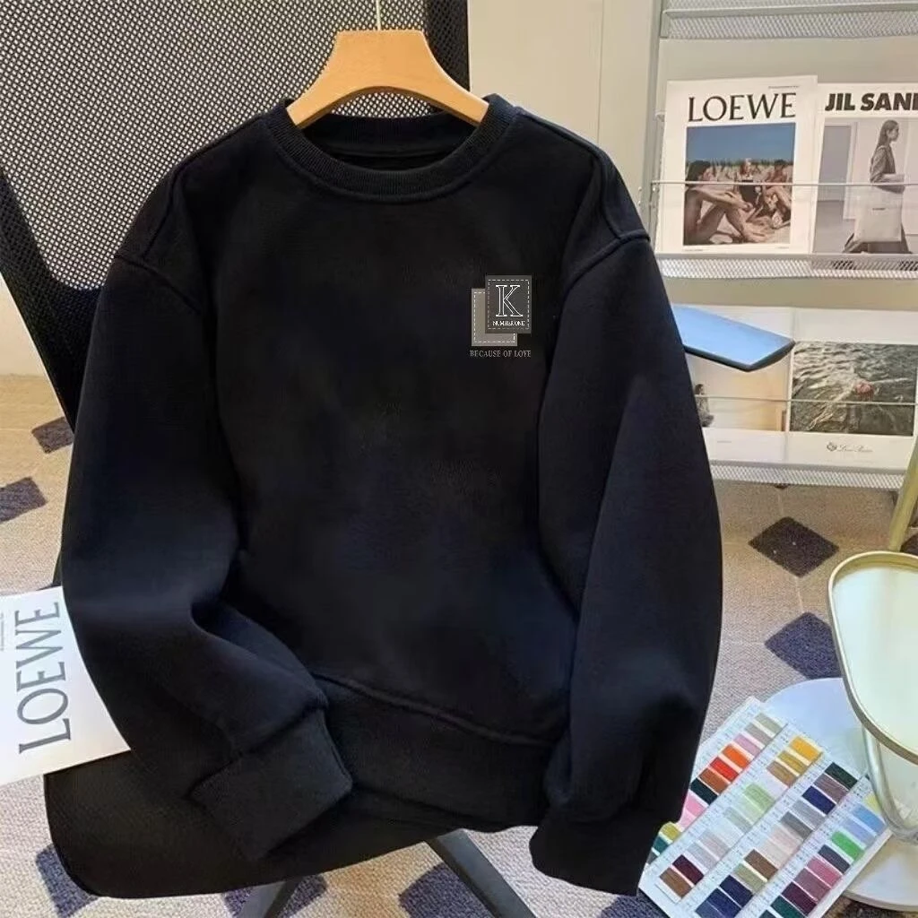 雅鹿男装长袖新款美式印花男士加绒男款爆款20男卫衣秋冬款衣服男