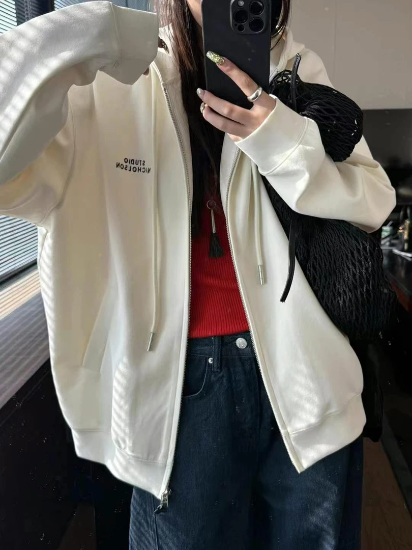 琦琦_25款字母刺绣男女同款卫衣外套