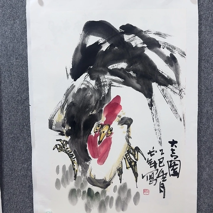 国画靳长年老师手绘作品