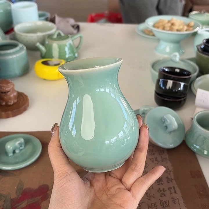 龙泉云间青瓷小米茶器
