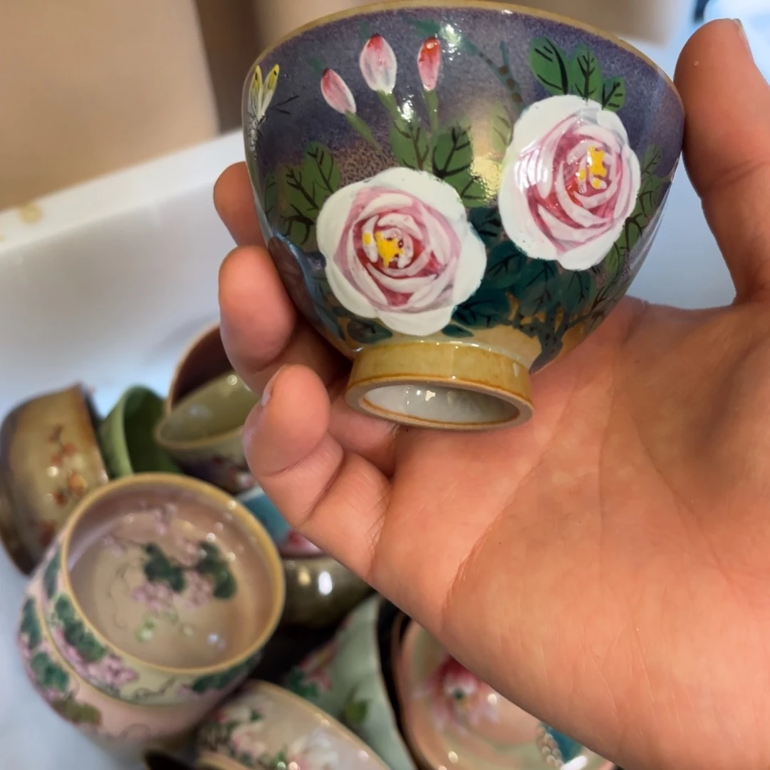 柴烧手工手绘陶瓷