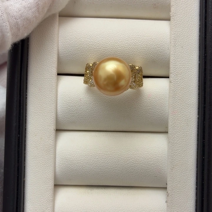 海水珍珠戒指银S925镶嵌