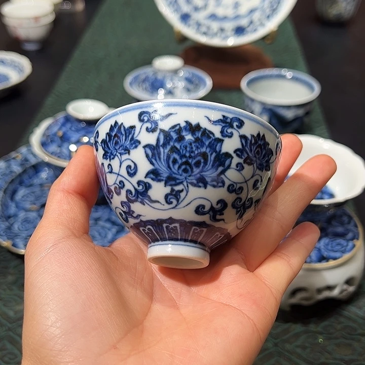景土造物一束莲单杯