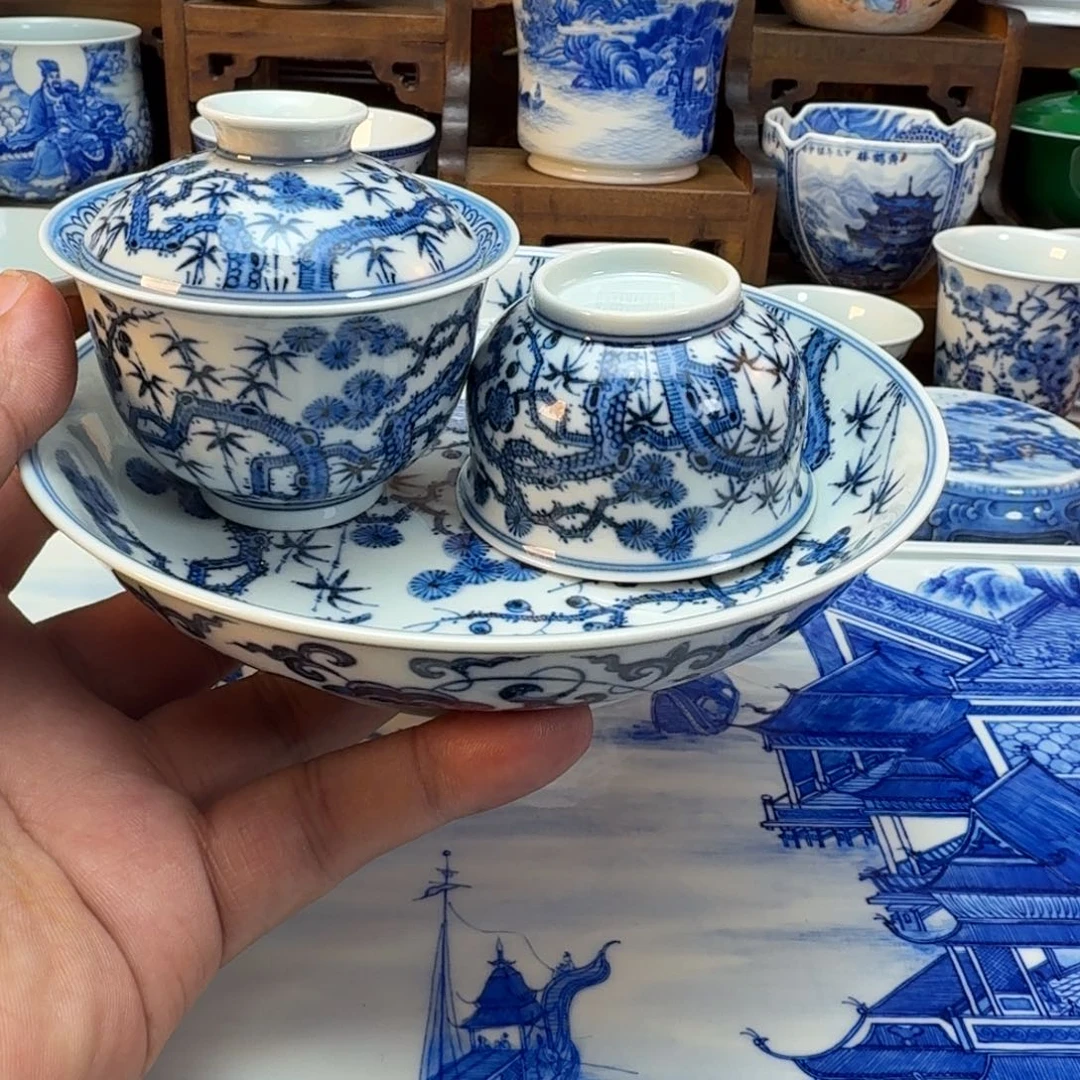 杯子陶景德镇全手工手绘陶瓷