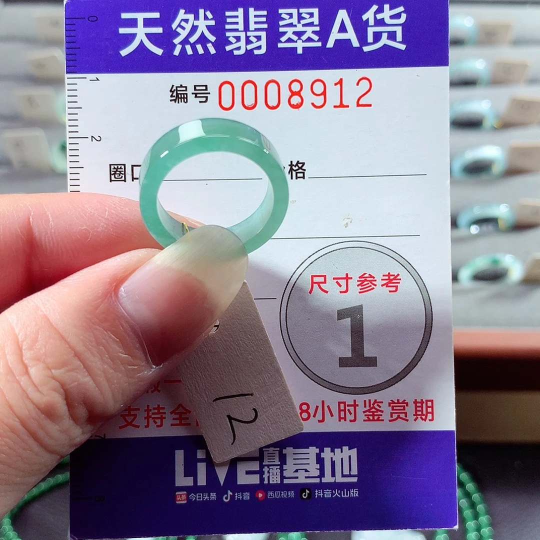翡翠未镶嵌戒指12号