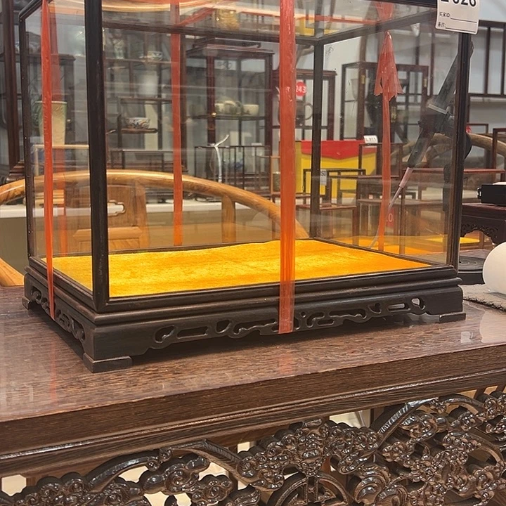 红酸枝木类愿****7紫光檀玻璃罩926