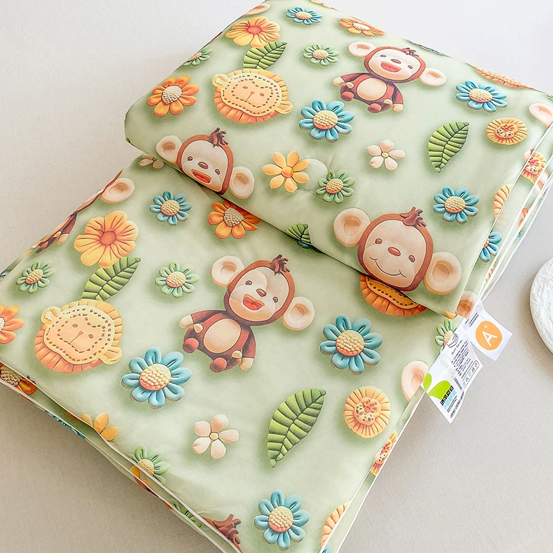 A类母婴级5D印花凉感丝空调被夏凉被家用简约单双人可机洗薄被子